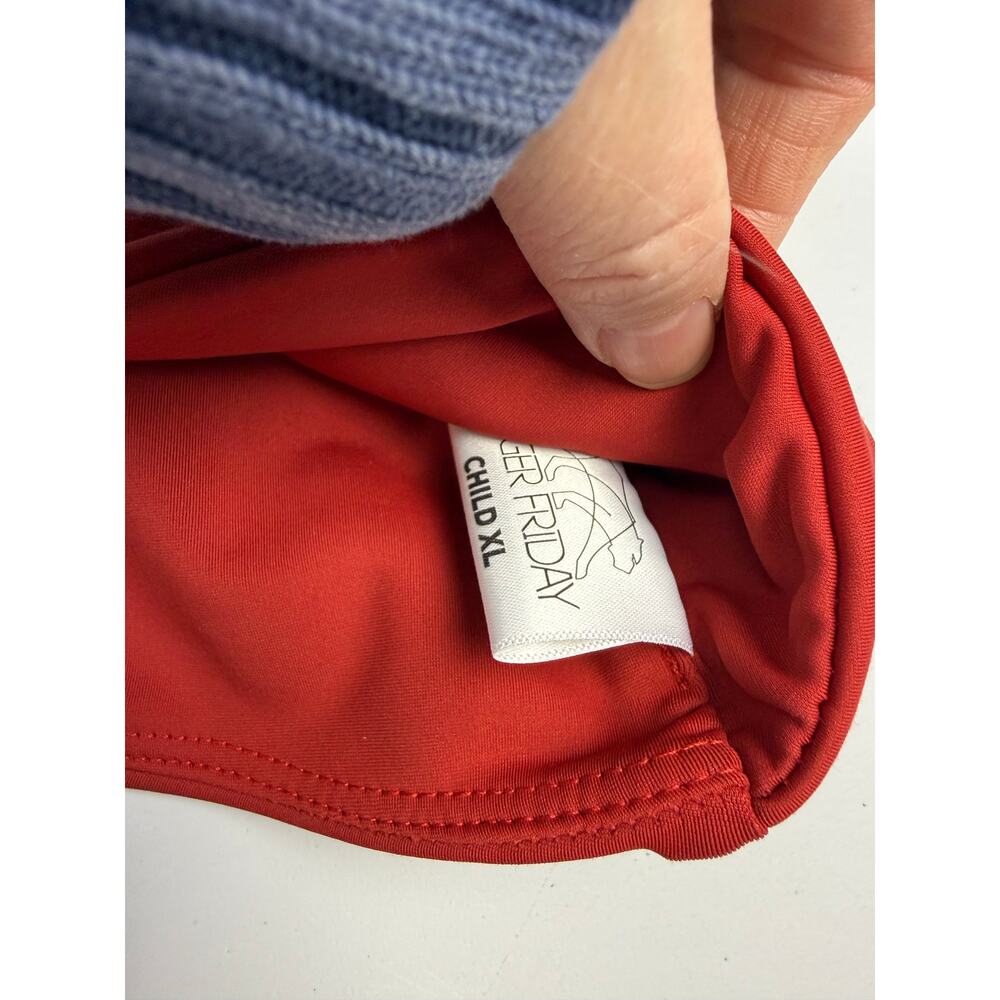 Tiger Friday Kennedy Crop Top Red and Cream Sports Bra - Picture 4 of 4